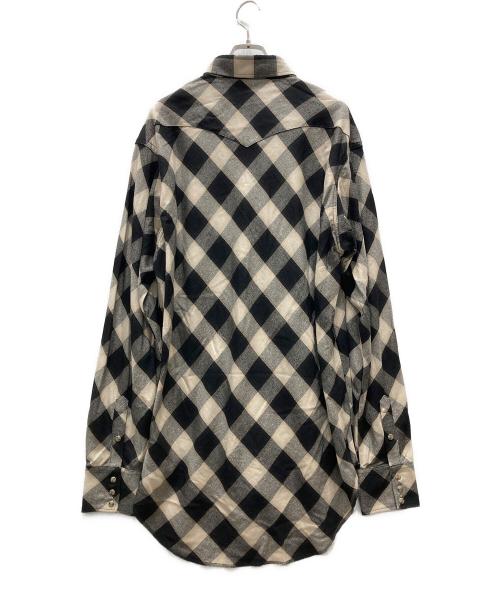 Wrangler（ラングラー）Wrangler (ラングラー) SUGARHILL (シュガーヒル) BIG OMBRE COWBOY SHIRT グレー サイズ:freeの古着・服飾アイテム