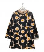 adidas×marimekkoアディダス×マリメッコ）の古着「花柄 スウェットワンピース」｜ベージュ×ブラック