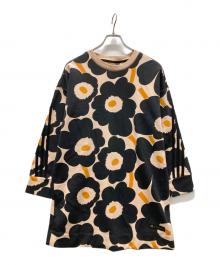 adidas×marimekko（アディダス×マリメッコ）の古着「花柄 スウェットワンピース」｜ベージュ×ブラック
