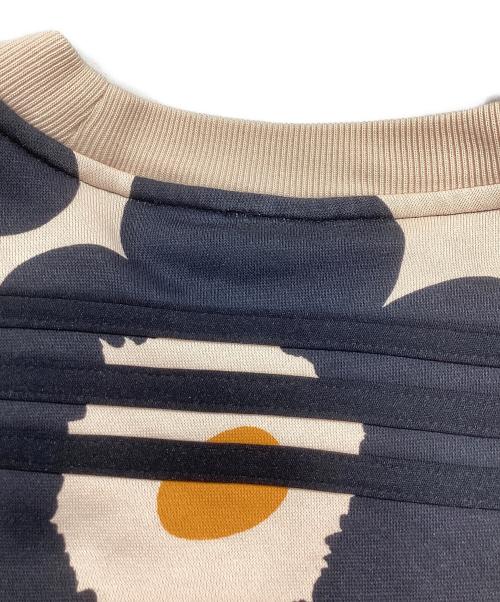 adidas（アディダス）adidas (アディダス) marimekko (マリメッコ) 花柄 スウェットワンピース ベージュ×ブラック サイズ:Mの古着・服飾アイテム