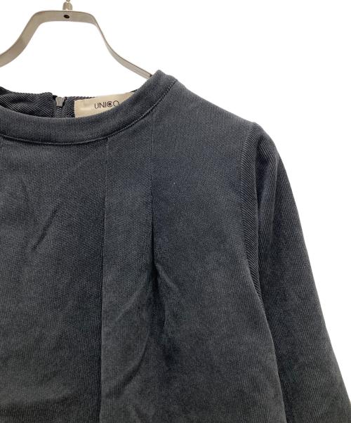 UNICO（ウニコ）UNICO (ウニコ) モールスキンブラウス グレー サイズ:38の古着・服飾アイテム