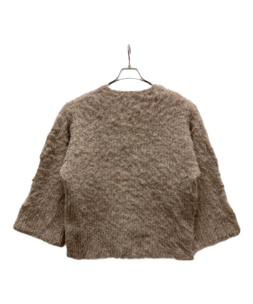 Acka.（エーシーケーエー）Acka. (エーシーケーエー) mohair flare knit ライトブラウン サイズ:Fの古着・服飾アイテム