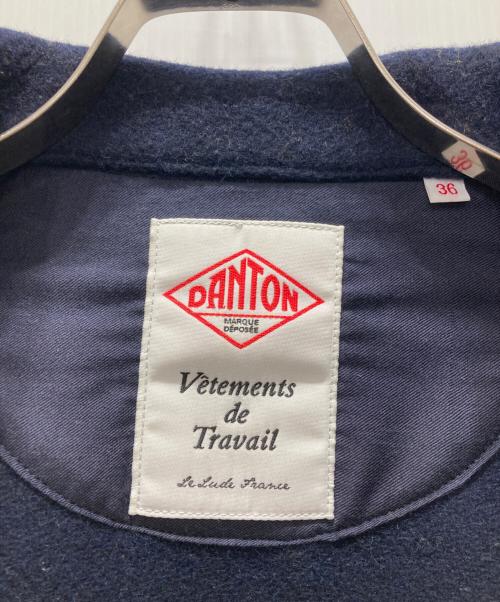 DANTON（ダントン）DANTON (ダントン) 丸襟ウールモッサコート ネイビー サイズ:36の古着・服飾アイテム