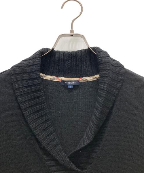 BURBERRY LONDON（バーバリーロンドン）BURBERRY LONDON (バーバリーロンドン) カシミヤ混ショールカラーニット ブラック サイズ:1の古着・服飾アイテム