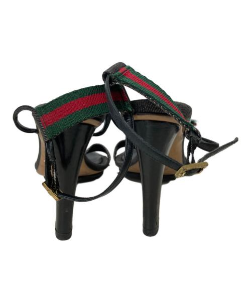 GUCCI（グッチ）GUCCI (グッチ) シェリーラインヒールサンダル ブラック サイズ:34Cの古着・服飾アイテム