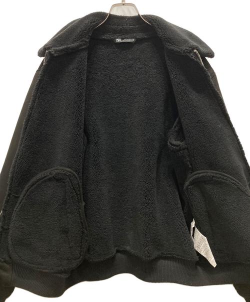 ZARA（ザラ）ZARA (ザラ) フェイクムートンジャケット ブラック サイズ:Lの古着・服飾アイテム
