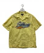 stussyステューシー）の古着「オープンカラーシャツ」｜イエロー