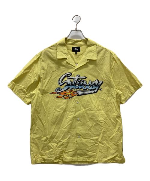 stussy（ステューシー）stussy (ステューシー) オープンカラーシャツ イエロー サイズ:Lの古着・服飾アイテム