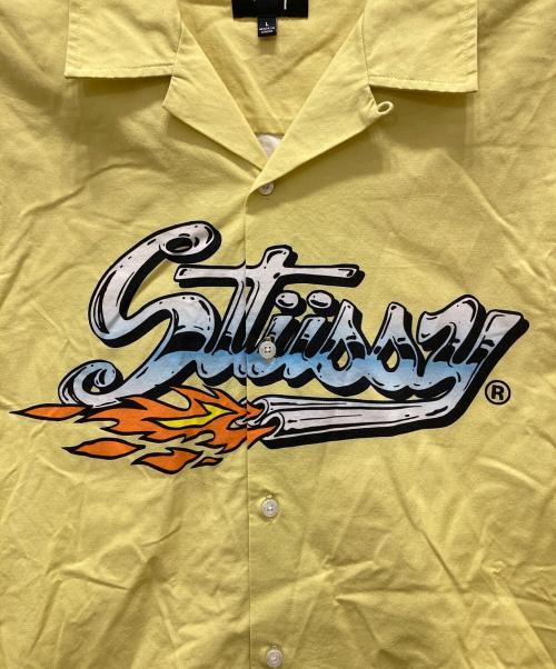 stussy（ステューシー）stussy (ステューシー) オープンカラーシャツ イエロー サイズ:Lの古着・服飾アイテム