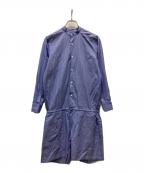 COMOLIコモリ）の古着「オールインワン / シャツジャンプスーツ」｜パープル