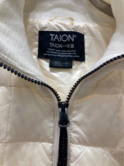 TAION（タイオン）TAION (タイオン) 切替ダウンジャケット ベージュ サイズ:XLの古着・服飾アイテム