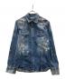 IN THE ATTIC（インジアティック）の古着「チェーン・ペイント加工デニムシャツ」｜インディゴ