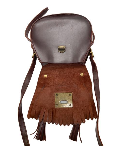 Dr.Martens（ドクターマーチン）Dr.Martens (ドクターマーチン) フリンジレザーショルダーバッグ ブラウンの古着・服飾アイテム
