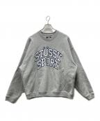 stussyステューシー）の古着「ロゴスウェット」｜グレー