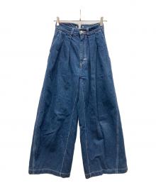 LEVI'S RED（リーバイス レッド）の古着「WIDE FLARE TROUSER デニムパンツ」｜ネイビー