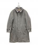 SHIPSシップス）の古着「ヘリンボーンツイードステンカラーコート」｜グレー