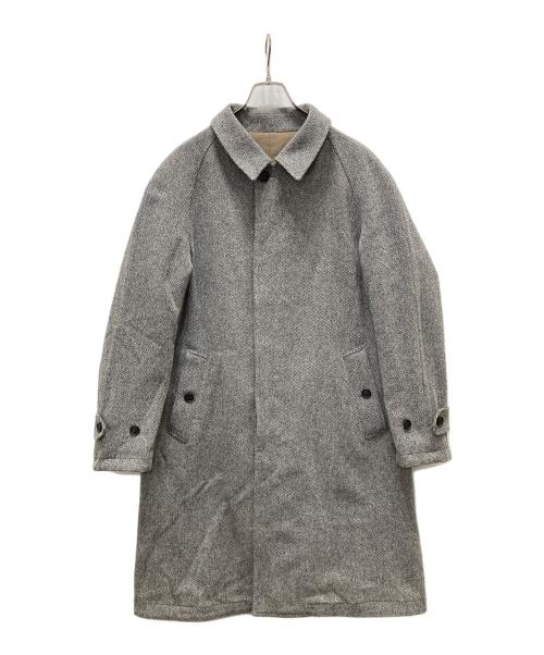 SHIPS（シップス）SHIPS (シップス) ヘリンボーンツイードステンカラーコート グレー サイズ:XLの古着・服飾アイテム