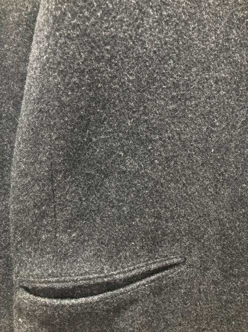 gold（ゴールド）gold (ゴールド) ウールモッサーノーカラーコート グレー サイズ:Mの古着・服飾アイテム