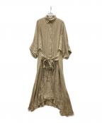 styling/ kei shirahataスタイリング / ケイ シラハタ）の古着「オーバーシャツドレス」｜ベージュ