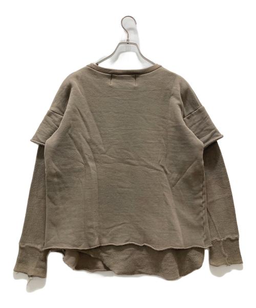cotemer（コートメール）cotemer (コートメール) レイヤードスウェット ブラウン サイズ:Mの古着・服飾アイテム