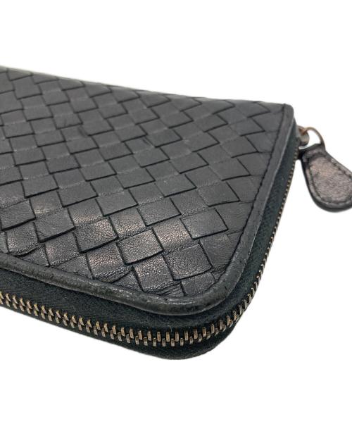 BOTTEGA VENETA（ボッテガベネタ）BOTTEGA VENETA (ボッテガベネタ) イントレ ラウンドファスナー長財布 ブラックの古着・服飾アイテム