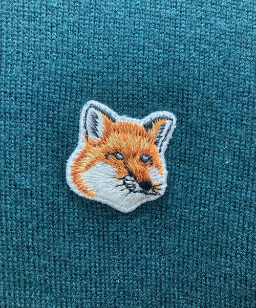 maison kitsune（メゾンキツネ）MAISON KITSUNE (メゾンキツネ) ニット グリーン サイズ:Sの古着・服飾アイテム