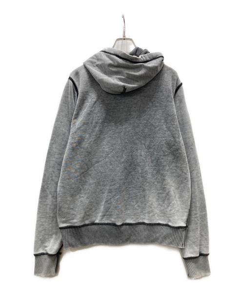 DIESEL（ディーゼル）DIESEL (ディーゼル) ロゴプリントパーカー/S-GINN-HOOD-ZIP-L1 グレー サイズ:Lの古着・服飾アイテム