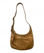 COACHコーチ）の古着「レザーワンショルダーバッグ」｜ベージュ