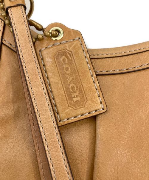 COACH（コーチ）COACH (コーチ) レザーワンショルダーバッグ ベージュの古着・服飾アイテム