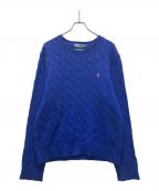 POLO RALPH LAURENポロ・ラルフローレン）の古着「ケーブルニット」｜ブルー