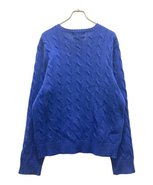 POLO RALPH LAUREN（ポロ・ラルフローレン）POLO RALPH LAUREN (ポロ・ラルフローレン) ケーブルニット ブルー サイズ:Lの古着・服飾アイテム