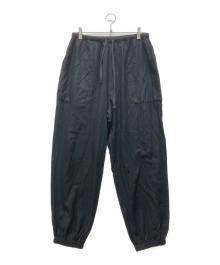 COMOLI（コモリ）の古着「シルクネル ドローストリングパンツ」｜ブラック