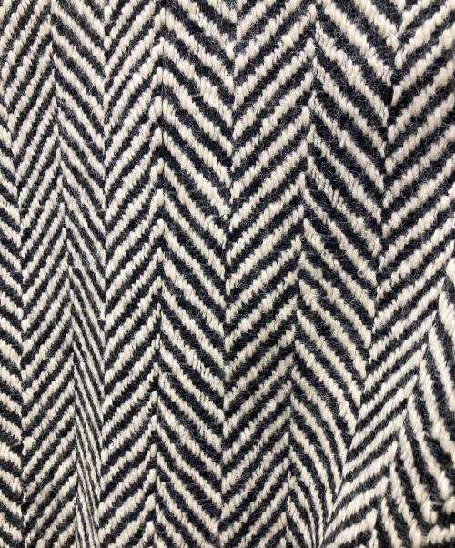 Saint Laurent Paris（サンローランパリ）Saint Laurent Paris (サンローランパリ) ラップトレンチコート/Chevron Wrap Trench Coat ブラック×アイボリー サイズ:F36の古着・服飾アイテム