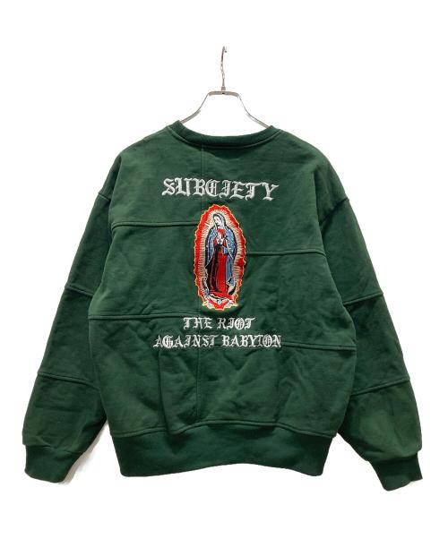 SUBCIETY（サブサエティ）SUBCIETY (サブサエティ) スウェット グリーン サイズ:Sの古着・服飾アイテム
