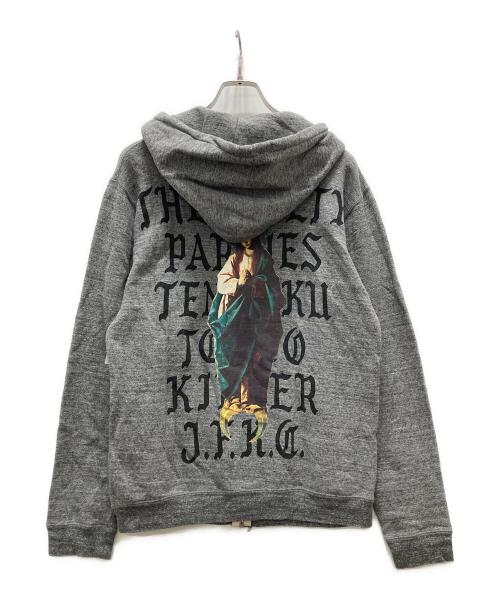 WACKO MARIA（ワコマリア）WACKO MARIA (ワコマリア) バックマリアプリント ジップパーカー グレー サイズ:Lの古着・服飾アイテム