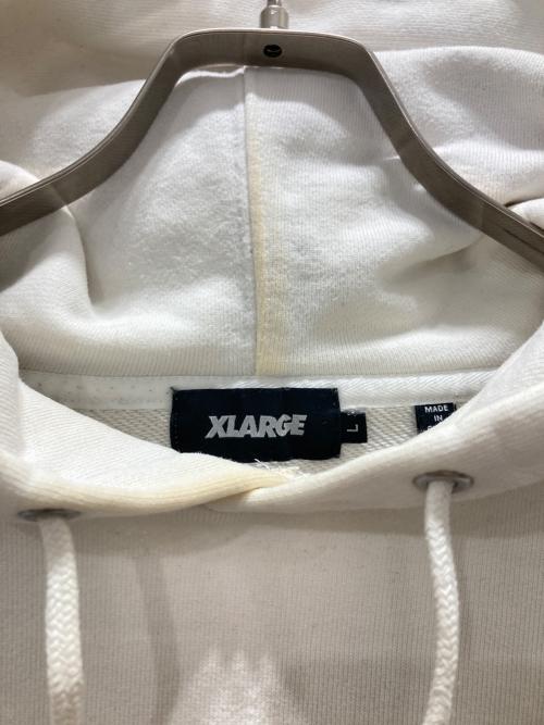 X-LARGE（エクストララージ）X-LARGE (エクストララージ) LONDON POLICE プリントパーカー ホワイト サイズ:Lの古着・服飾アイテム
