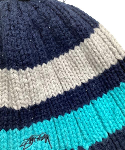stussy（ステューシー）stussy (ステューシー) イヤーマフ ニット帽 ネイビーの古着・服飾アイテム