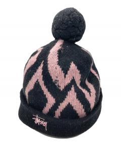 中古・古着通販】stussy (ステューシー) モノグラムビーニー ブラウン