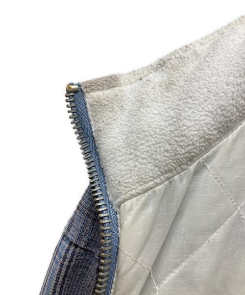 stussy（ステューシー）stussy (ステューシー) グランチェックハンティングジャケット グレー×ライトブルー サイズ:XLの古着・服飾アイテム