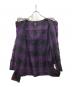 中古・古着 stussy (ステューシー) オンブレチェックパーカーシャツ パープル サイズ:L：6500円