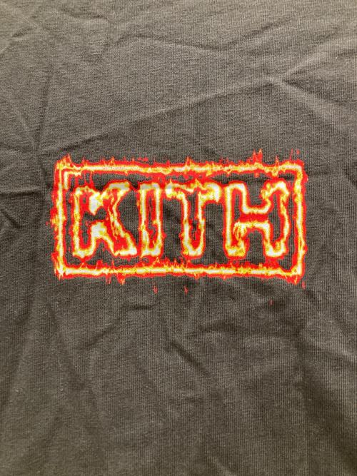 KITH（キス）KITH (キス) ボックスロゴロングスリーブカットソー/Flame Box Logo L/S Tee グレー サイズ:Lの古着・服飾アイテム