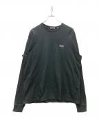 KITHキス）の古着「ロングスリーブカットソー/Kith L/S Serif Tee」｜ブラック