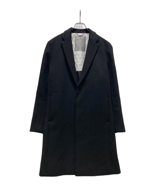 nano・universe（ナノ・ユニバース）nano・universe (ナノ・ユニバース) SUPER140'Sチェスターコート ブラック サイズ:Mの古着・服飾アイテム