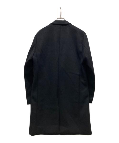 nano・universe（ナノ・ユニバース）nano・universe (ナノ・ユニバース) SUPER140'Sチェスターコート ブラック サイズ:Mの古着・服飾アイテム