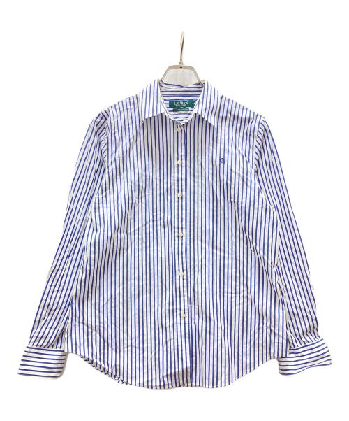 LAUREN RALPH LAUREN（ローレンラルフローレン）LAUREN RALPH LAUREN (ローレンラルフローレン) ストライプシャツ ホワイト サイズ:Mの古着・服飾アイテム