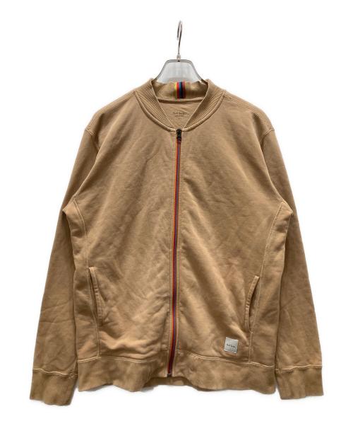 PAUL SMITH（ポールスミス）Paul Smith (ポールスミス) ストライプデザインジップジャケット ブラウン サイズ:Lの古着・服飾アイテム