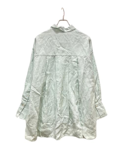 1er Arrondissement（プルミエ アロンディスモン）1er Arrondissement (プルミエ アロンディスモン) リネンシャツワンピース グリーン サイズ:Mの古着・服飾アイテム