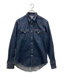 Hysteric Glamour（ヒステリックグラマー）の古着「刺繍デニムウエスタンシャツ」｜ネイビー