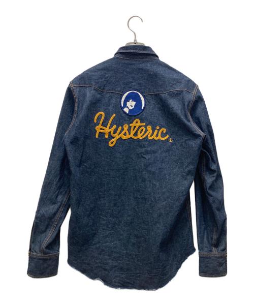Hysteric Glamour（ヒステリックグラマー）Hysteric Glamour (ヒステリックグラマー) 刺繍デニムウエスタンシャツ ネイビー サイズ:Mの古着・服飾アイテム