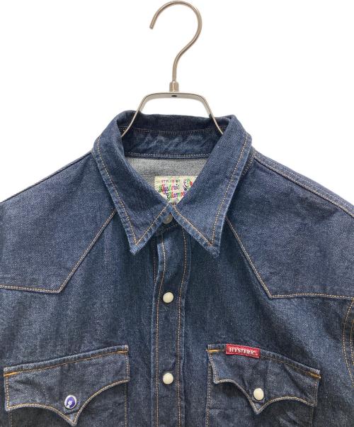 Hysteric Glamour（ヒステリックグラマー）Hysteric Glamour (ヒステリックグラマー) 刺繍デニムウエスタンシャツ ネイビー サイズ:Mの古着・服飾アイテム